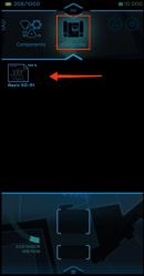 Tap the INV menu – Blueprints to see blueprints in stock.